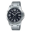 Casio Stainless Steel Black Dial Analog Men's Watch - MTP-V004D-1B2UDF