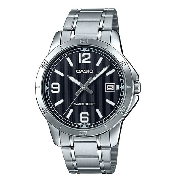 Casio Stainless Steel Black Dial Analog Men's Watch - MTP-V004D-1B2UDF