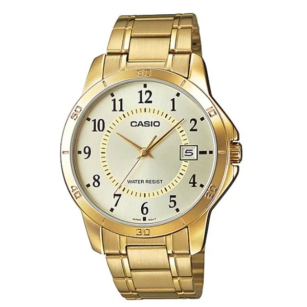 Casio Analog Dress Leather Watch for Men - MTP-V004G-9BUDF