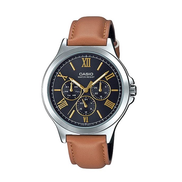 Casio BrownLeather Band Analog Watch for Men - MTP-V300L-1A3UDF