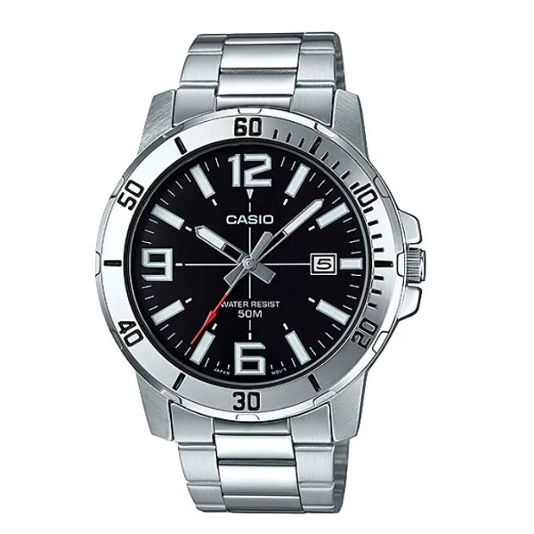 Casio Analog Stainless Steel Band Watch for Men - MTP-VD01D-1BVUDF