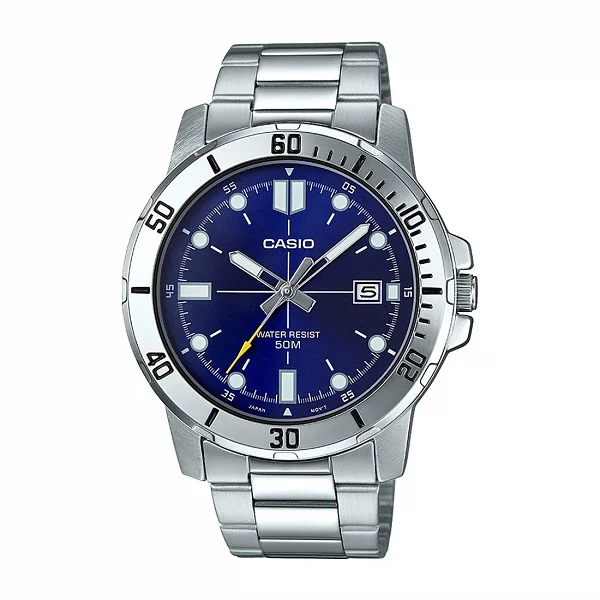 Casio Analog Stainless Steel Band Watch for Men - MTP-VD01D-2EVUDF