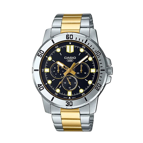 Casio Stainless Steel Band Analog Watch for Men - MTP-VD300SG-1EUDF