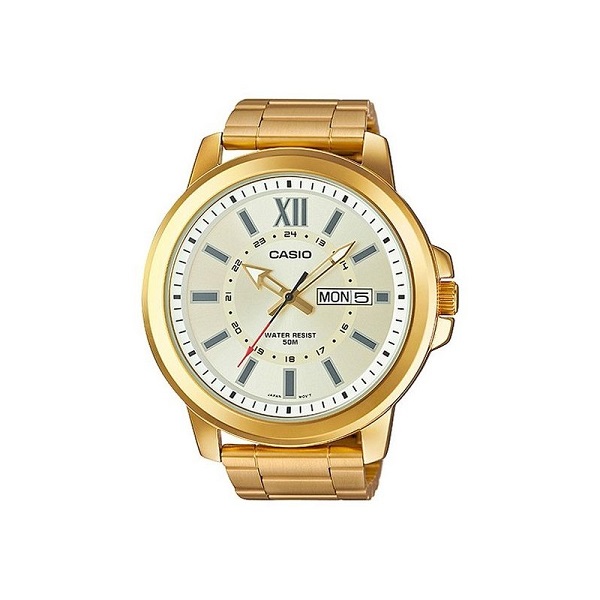 Casio Standard Analog Gold Plated Watch for Men - MTP-X100G-9AVDF
