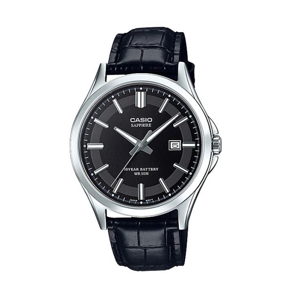 Casio Black Leather Band Analog Watch for Men - MTS-100L-1AVDF
