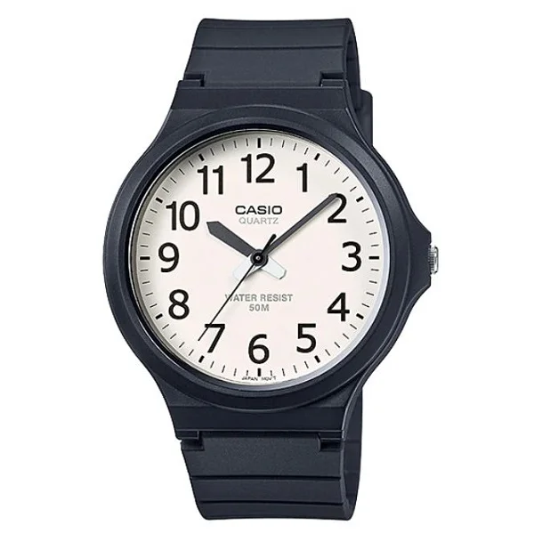 Casio Men's White Dial Resin Band Watch - MW-240-7BVDF