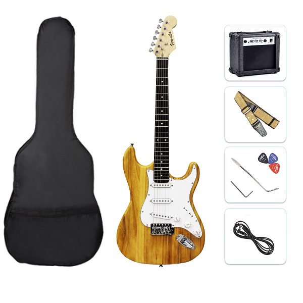 VERONIKA Electric Guitar Kit/Bundle, Natural - EL-DM-G-KIT NATURAL