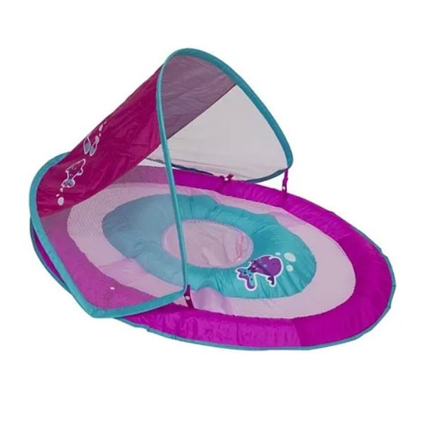 Swimways Baby Spring Float with Sun Canopy, Pink - 6038626-T