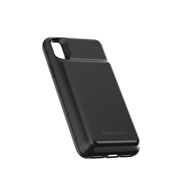 RAVPower 3200mAh Wireless Battery Case for iPhone X, Black - RP-PB120