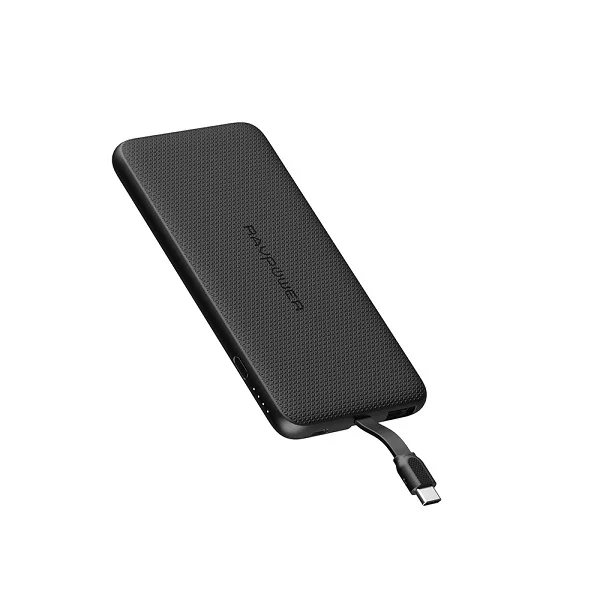 RAVPower Type-C Cable 5000mAh Power Bank, Black - RP-PB160