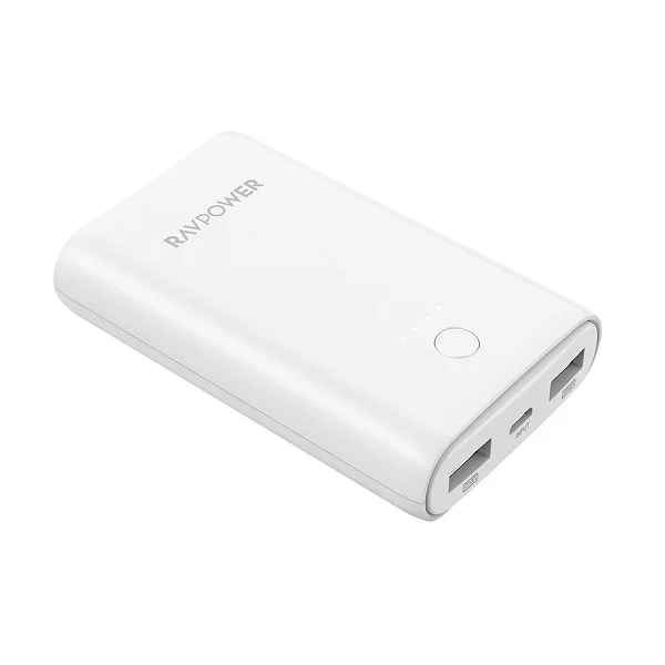RAVPower 10050mAh SB Portable Charger, White - RP-PB170