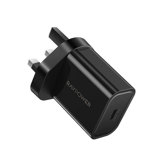 RAVPower PD Pioneer 20W Wall Charger, Black - RP-PC147-B