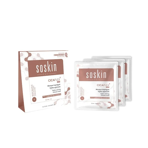 SOSKIN CICAPLEX Hydra-Calming Infusion Mask, 3 Pieces