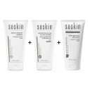 SOSKIN Clarifying Cleansing Foam, 150ml + Whitening Body Lotion & Sensitive Area, 150ml + Glycolic New Skin Cream, 150ml - SOSKIN-BUNDLE2