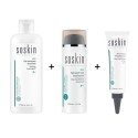 SOSKIN Foaming Cleansing Gel, 250ml + Stop Imperfection Moisturizer, 50ml + Stop Imperfection Serum, 30ml - SOSKIN-BUNDLE3