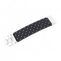 THIERRY MUGLER Black Leather Bracelet for Women - T51115N