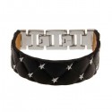 THIERRY MUGLER Black Leather Bracelet for Women - T51116N