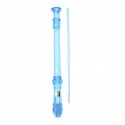 SWAN Soprano Recorder, 8-Hole Plastic Transparent Flute with Cleaning Rod For Beginners, Translucent Blue - SW-8KT-TBLUE