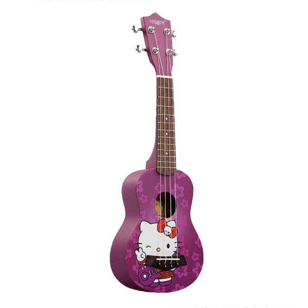 Ukulele Four strings Cartoon For Kids, Hello Kitty Purple - UKSMIX-HKP