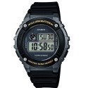 Casio Grey Dial Silicone Band Watch for Unisex - W-216H-1BVDF