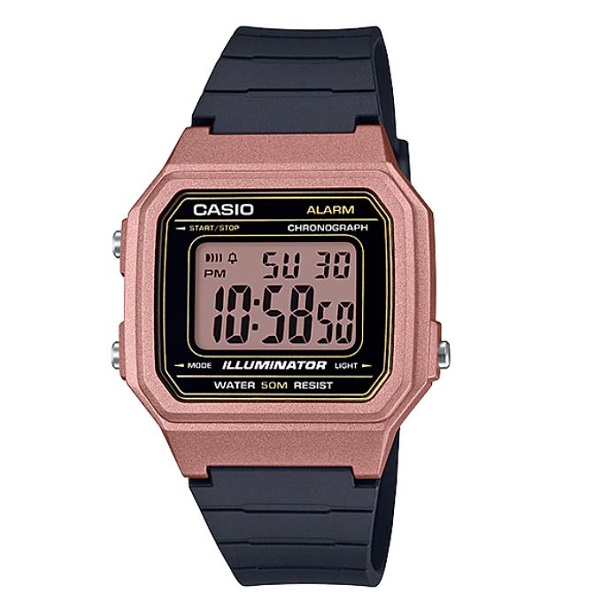 Casio Youth Series Digital Rose Gold Dial Unisex Watch - W-217HM-5AVDF