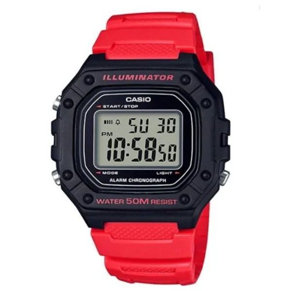 Casio Youth Digital Black Dial Unisex Watch - W-218H-4BVDF