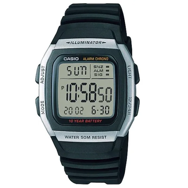 Casio Resin Band Digital Sport Watch for Men - W-96H-1AVDF