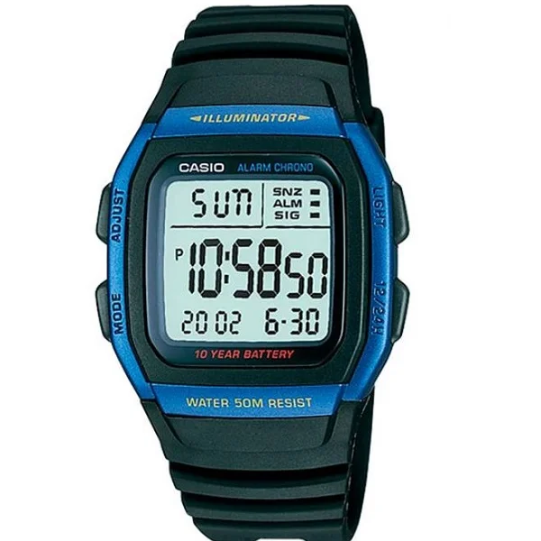 Casio Youth Digital Black Dial Men's Watch - W-96H-2AVDF