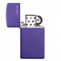 Zippo Slim Purple Matte With Zippo Logo Lighter - ZP1637ZL
