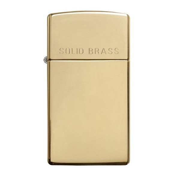 Zippo Golden Slim Solid Brass Lighter - ZP1654
