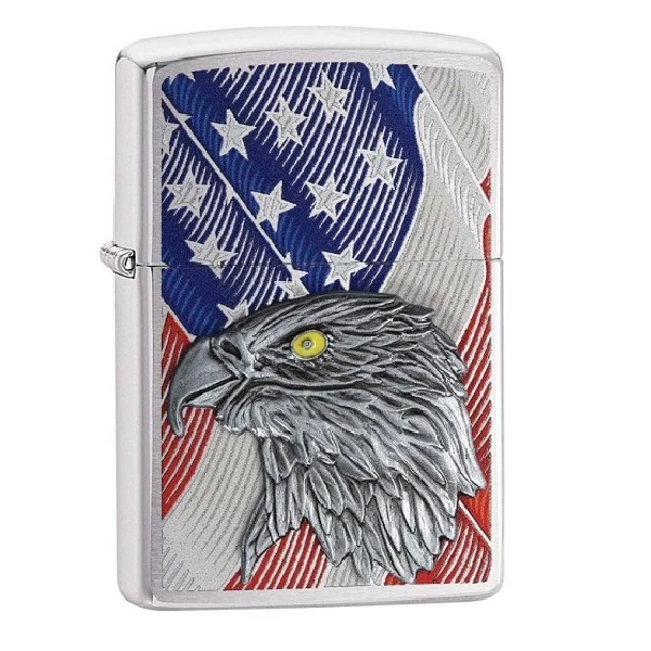 Zippo USA Flag With Eagle Emblem Lighter - ZP200-29508