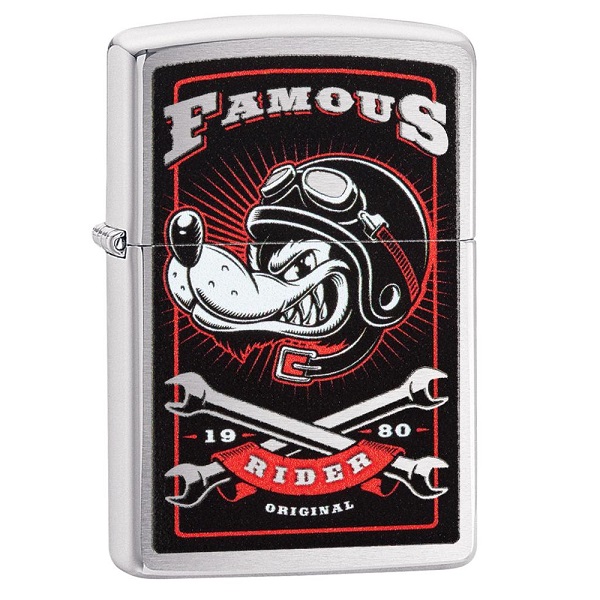 Zippo Wolf Cycle Rider Design Lighter - ZP200-407894