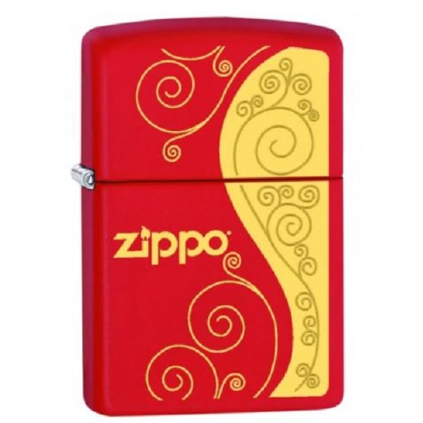 Zippo Lighter Regular Red and Gold Elegance Lighter - ZP233-040262