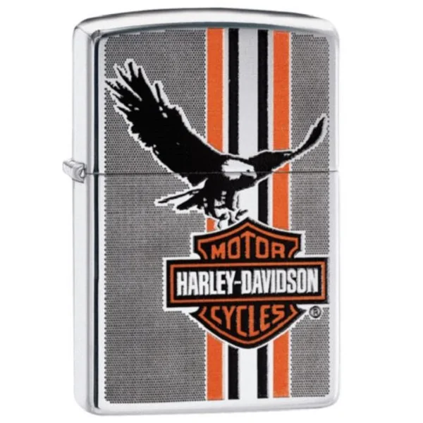 Zippo Harley Davidson Eagle Stripes Design Lighter - ZP250-29656