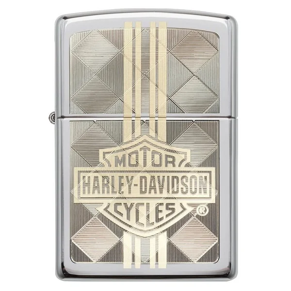 Zippo High Polish Chrome Harley Davidson Lighter - ZP250-29779