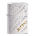 Zippo Brushed Chrome Zippo Script Lighter -ZP28642