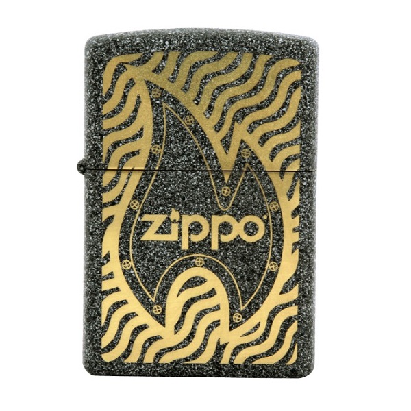 Zippo Iron Stone Flame Lighter - ZP28759
