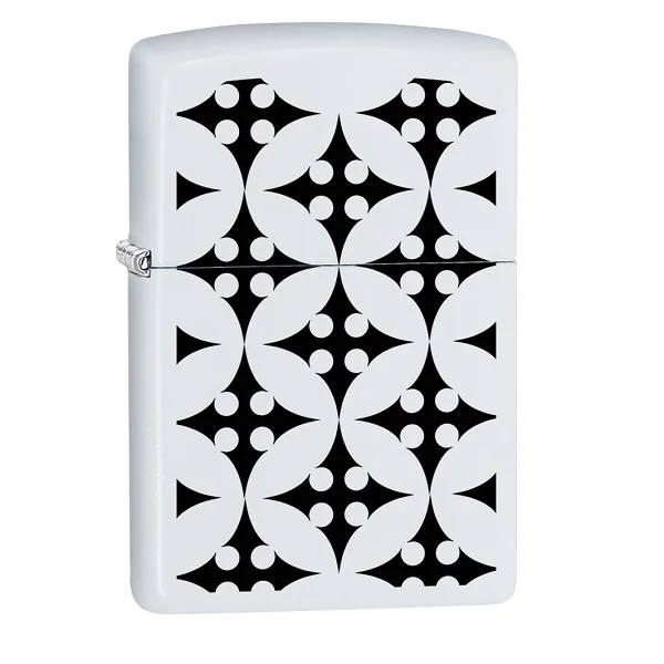 Zippo Throwing Stars White Matte Lighter - ZP29198