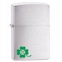 Zippo Shamrock, Brushed Chrome Lighter – ZP29206