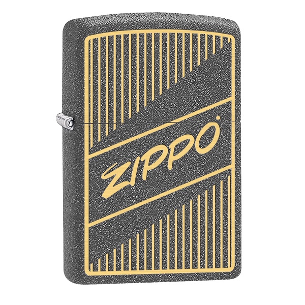 Zippo Iron Stone with zippo logo Lighter - ZP29219