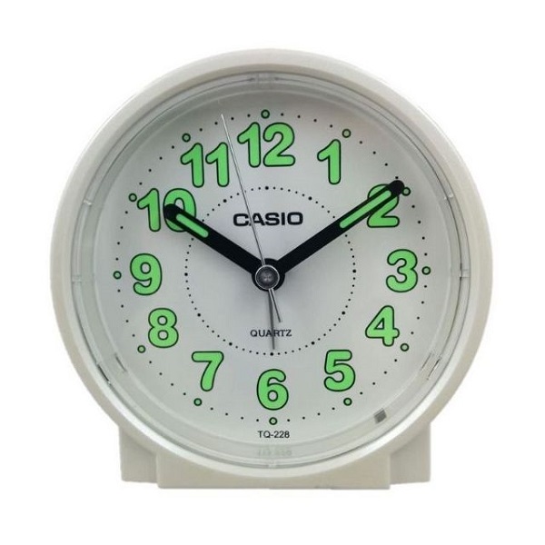 Casio Round Travel Table Top Alarm Clock TQ-228-7DF