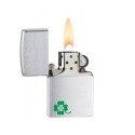 Zippo Shamrock, Brushed Chrome Lighter – ZP29206