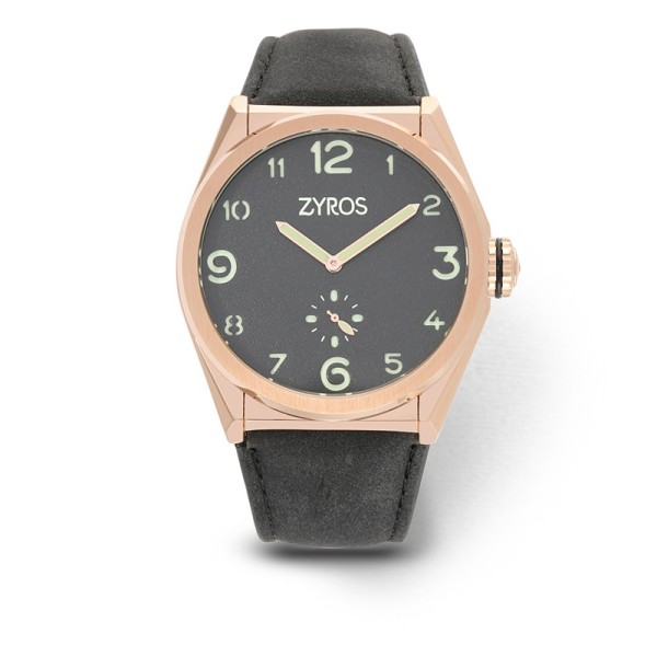 Zyros Stylish Leather Band Watch for Men - ZAL023M100202