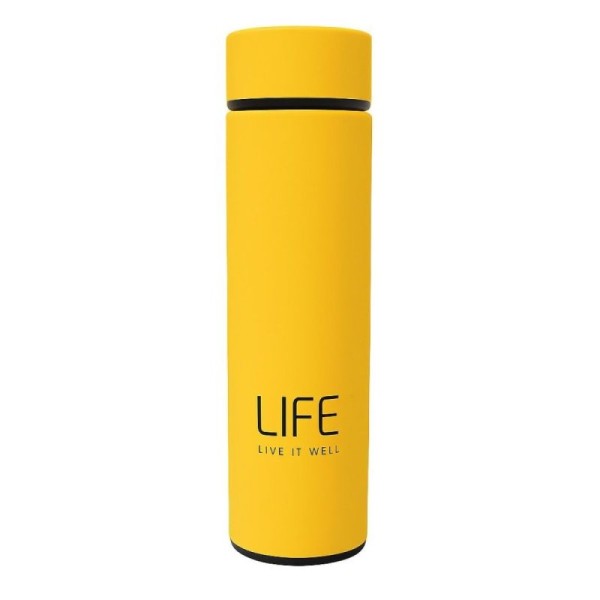 Life Insulated Stainless Steel Water Bottle 500ML - Yellow